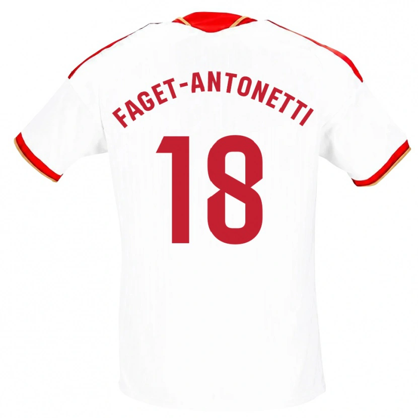 Danxen Damen Roméo Faget-Antonetti #18 Weiß Rot Heimtrikot Trikot 2026/27 T-Shirt