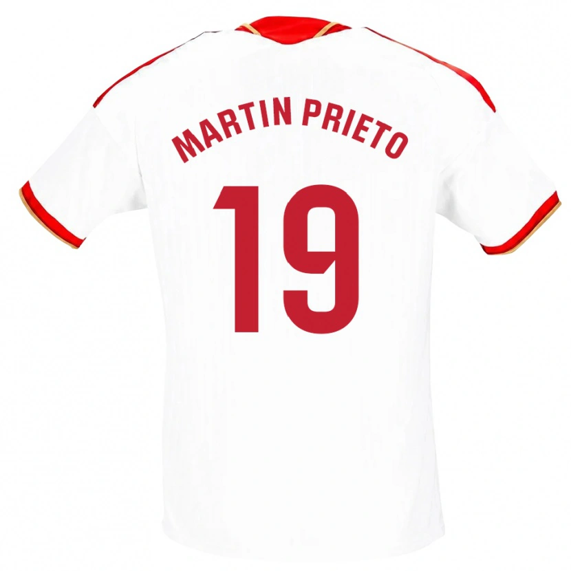 Danxen Damen Cristina Martín-Prieto Gutiérrez #19 Weiß Rot Heimtrikot Trikot 2026/27 T-Shirt