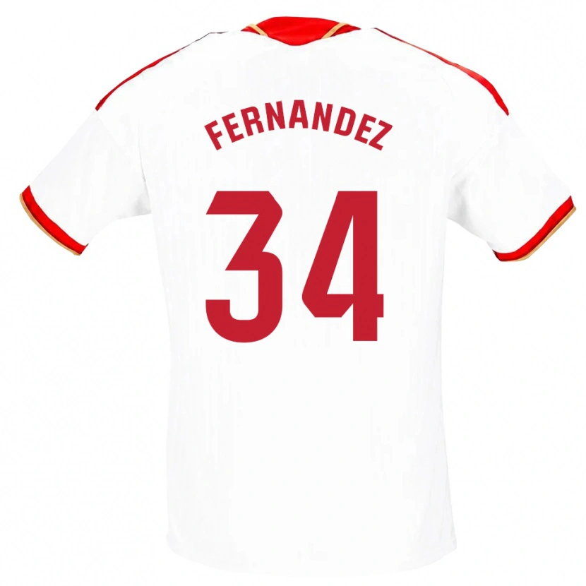 Danxen Damen Marc Fernández #34 Weiß Rot Heimtrikot Trikot 2026/27 T-Shirt