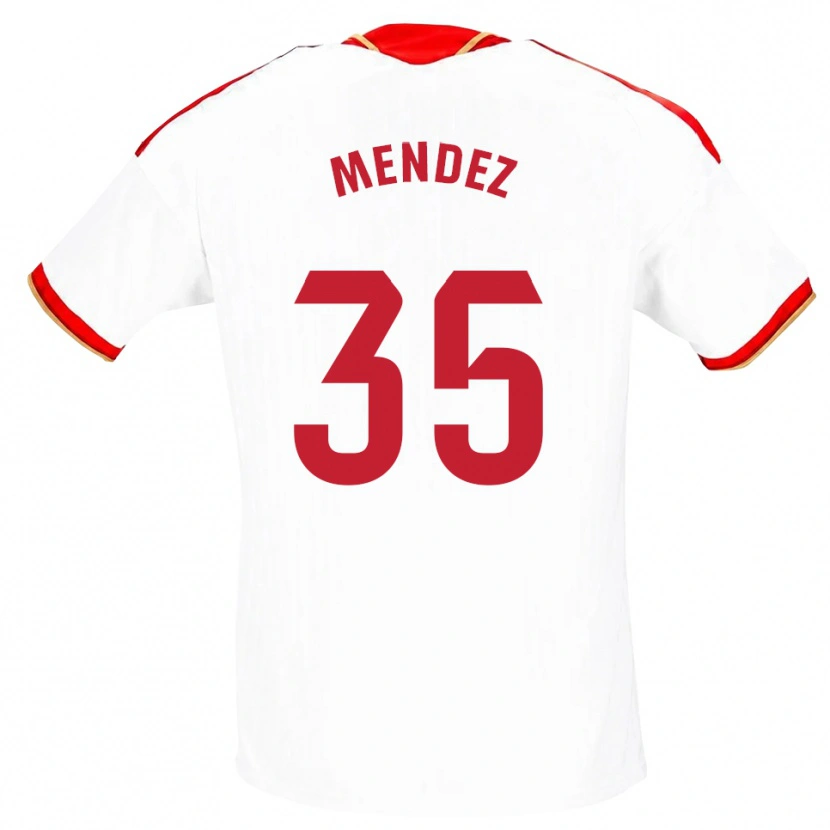 Danxen Damen Tomás Méndez #35 Weiß Rot Heimtrikot Trikot 2026/27 T-Shirt