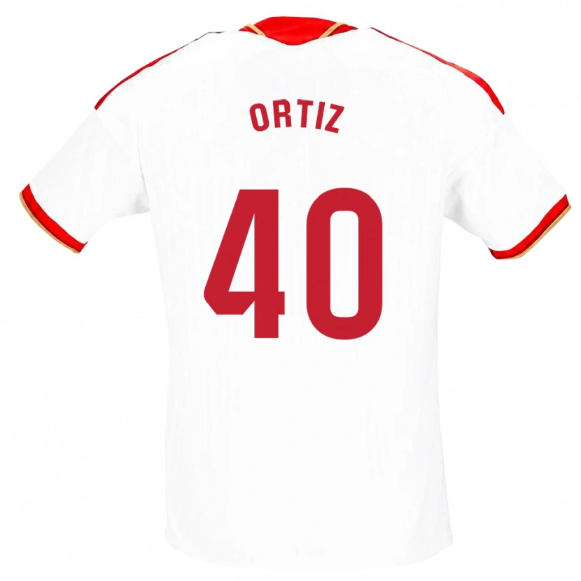 Danxen Damen Hugo Ortiz #40 Weiß Rot Heimtrikot Trikot 2026/27 T-Shirt