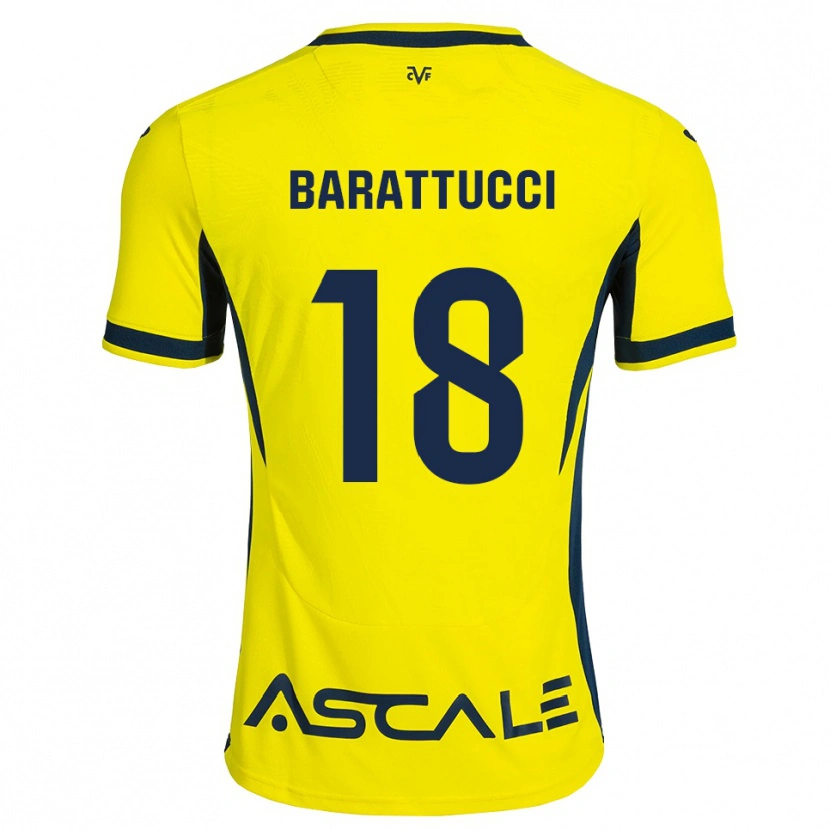 Danxen Damen Nico Barattucci #18 Gelb Schwarz Rot Heimtrikot Trikot 2026/27 T-Shirt