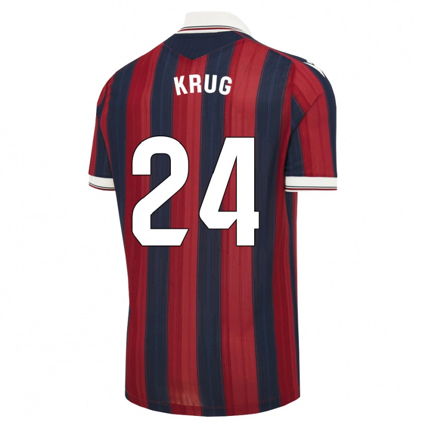 Danxen Damen Martín Krug #24 Mitternachtsblau Rot Heimtrikot Trikot 2026/27 T-Shirt