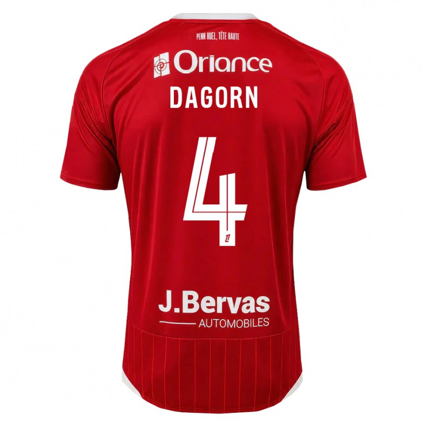 Danxen Damen Maxime Dagorn #4 Weiß Rot Heimtrikot Trikot 2026/27 T-Shirt