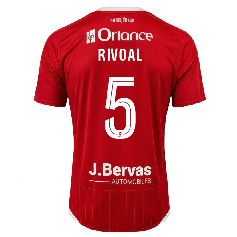 Danxen Damen Paul Rivoal #5 Weiß Rot Heimtrikot Trikot 2026/27 T-Shirt