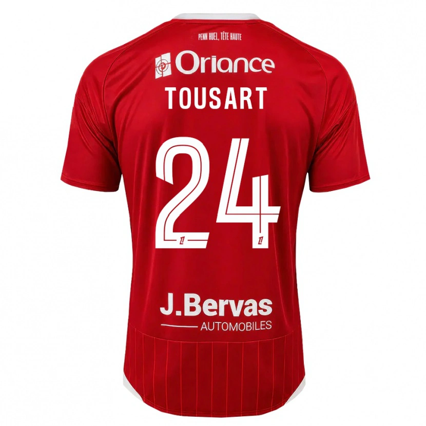Danxen Damen Lucas Tousart #24 Weiß Rot Heimtrikot Trikot 2026/27 T-Shirt