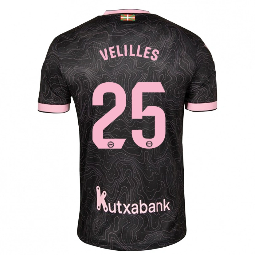 Danxen Damen Luis Velilles #25 Schwarz Pink Auswärtstrikot Trikot 2026/27 T-Shirt