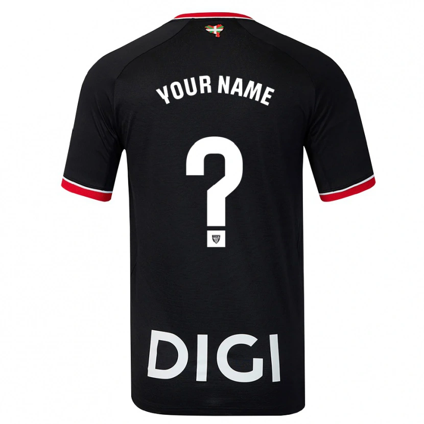 Danxen Damen Ihren Namen #0 Schwarz Weiß Rot Auswärtstrikot Trikot 2026/27 T-Shirt