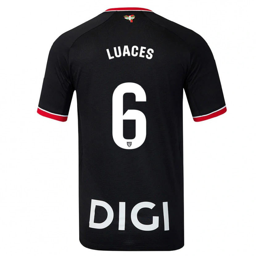 Danxen Damen Iraitz Luaces #6 Schwarz Weiß Rot Auswärtstrikot Trikot 2026/27 T-Shirt