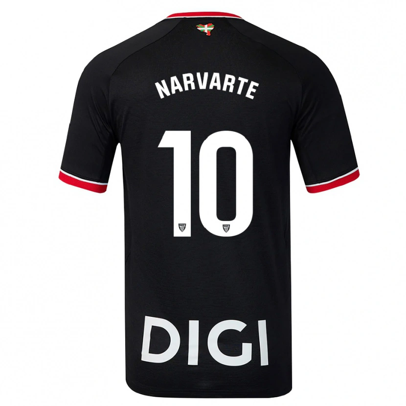 Danxen Damen Danel Narvarte #10 Schwarz Weiß Rot Auswärtstrikot Trikot 2026/27 T-Shirt
