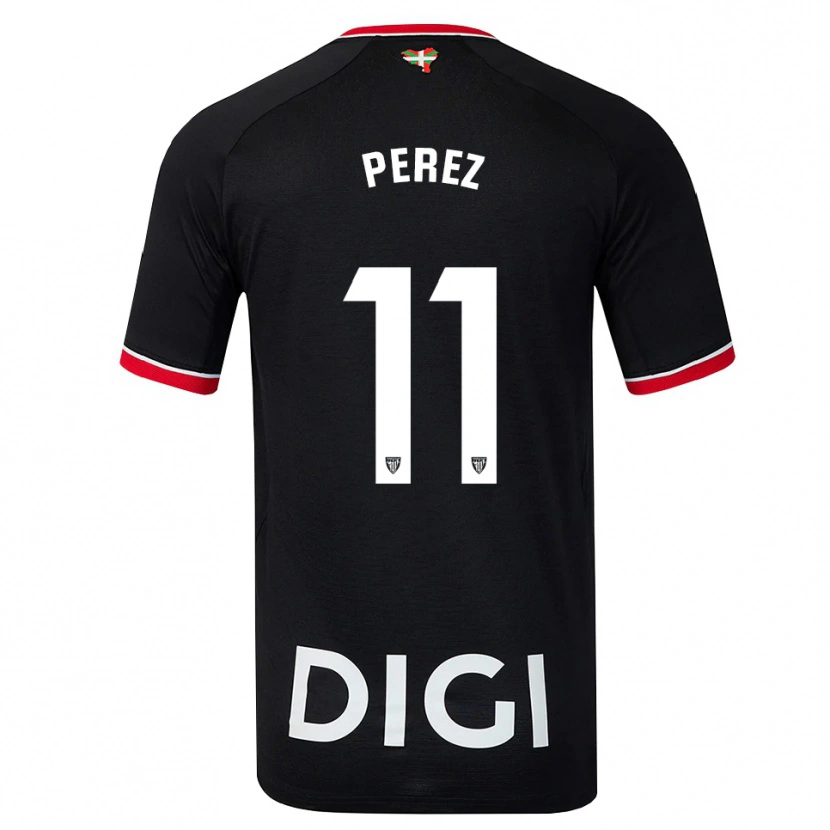 Danxen Damen Adrián Pérez #11 Schwarz Weiß Rot Auswärtstrikot Trikot 2026/27 T-Shirt