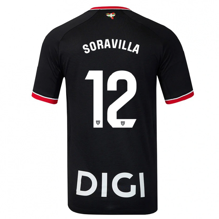 Danxen Damen Ander Soravilla #12 Schwarz Weiß Rot Auswärtstrikot Trikot 2026/27 T-Shirt