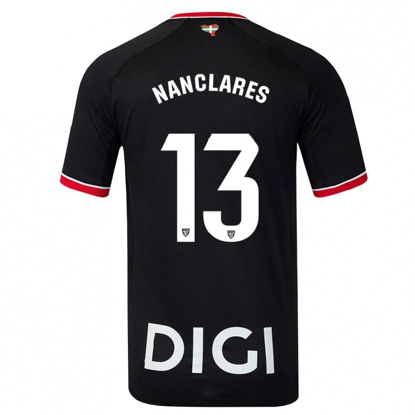 Danxen Damen Adriana Nanclares Romero #13 Schwarz Weiß Rot Auswärtstrikot Trikot 2026/27 T-Shirt