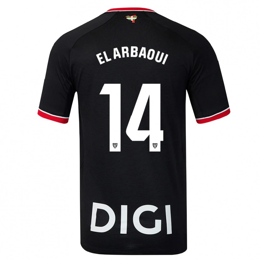 Danxen Damen Ilyas El Arbaoui #14 Schwarz Weiß Rot Auswärtstrikot Trikot 2026/27 T-Shirt