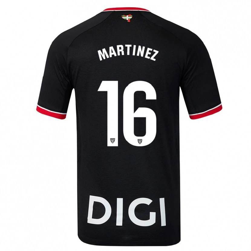 Danxen Damen Pablo Martínez #16 Schwarz Weiß Rot Auswärtstrikot Trikot 2026/27 T-Shirt