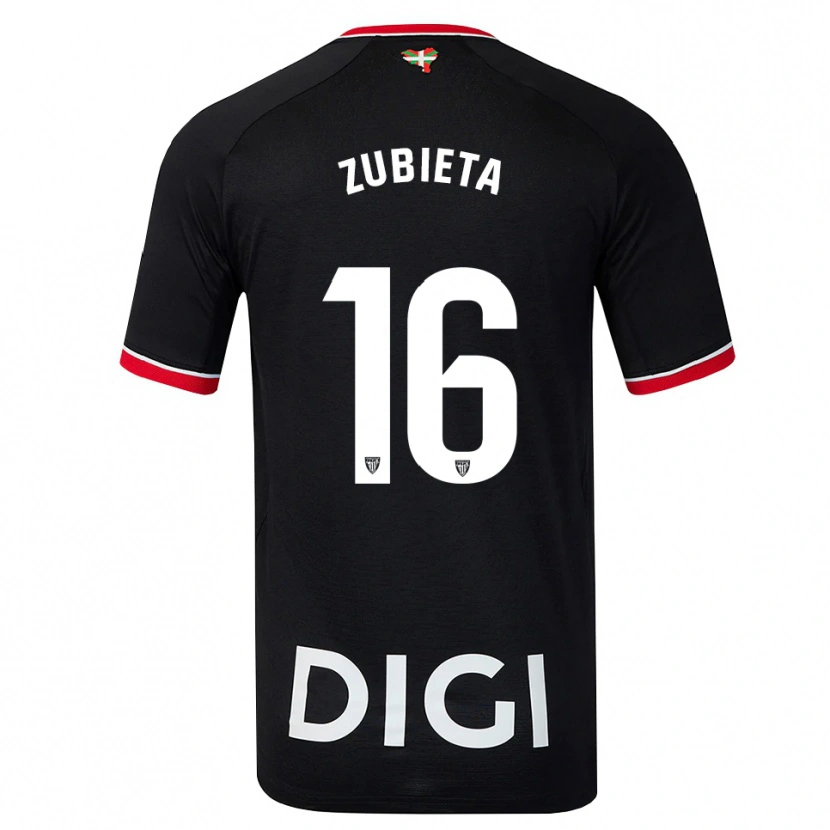 Danxen Damen Maite Zubieta Arambarri #16 Schwarz Weiß Rot Auswärtstrikot Trikot 2026/27 T-Shirt