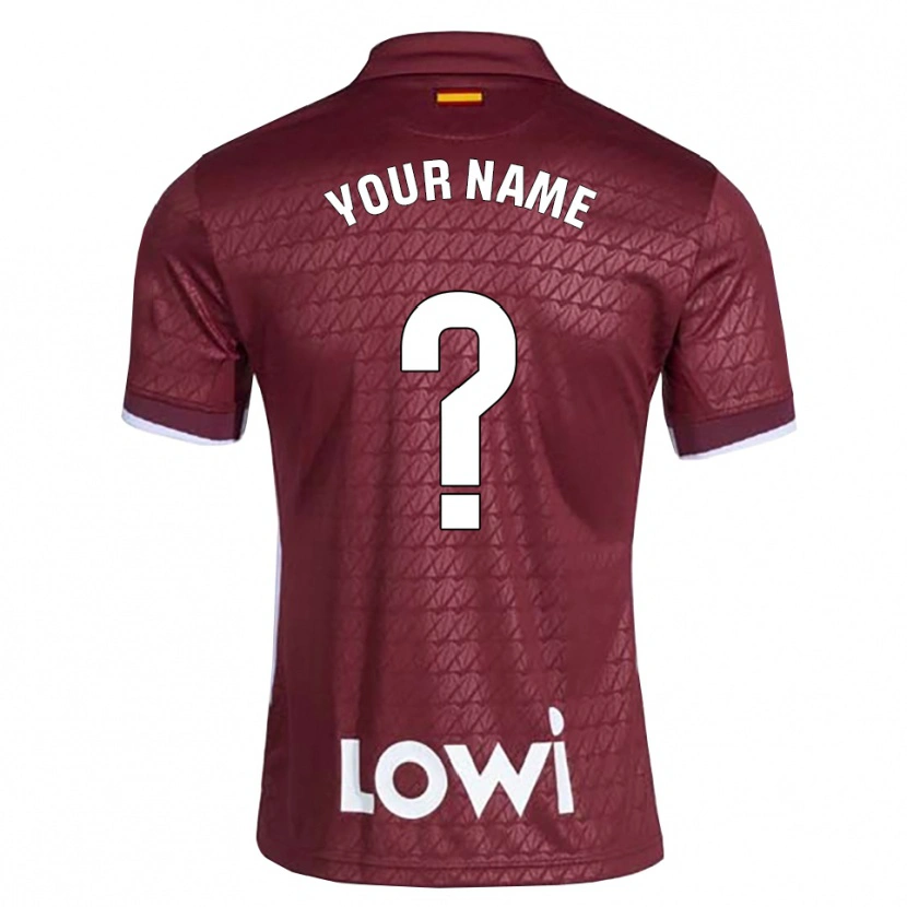 Danxen Damen Ihren Namen #0 Dunkelrot Weiß Auswärtstrikot Trikot 2026/27 T-Shirt