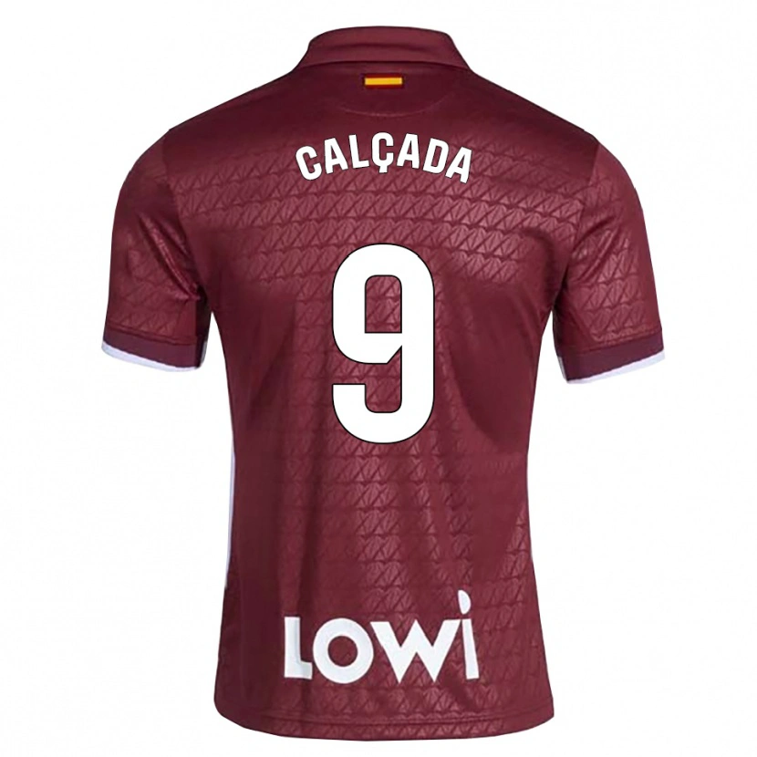 Danxen Damen Gonzalo Calçada #9 Dunkelrot Weiß Auswärtstrikot Trikot 2026/27 T-Shirt