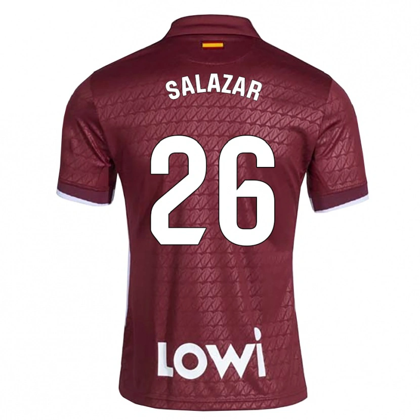 Danxen Damen Sebas Salazar #26 Dunkelrot Weiß Auswärtstrikot Trikot 2026/27 T-Shirt