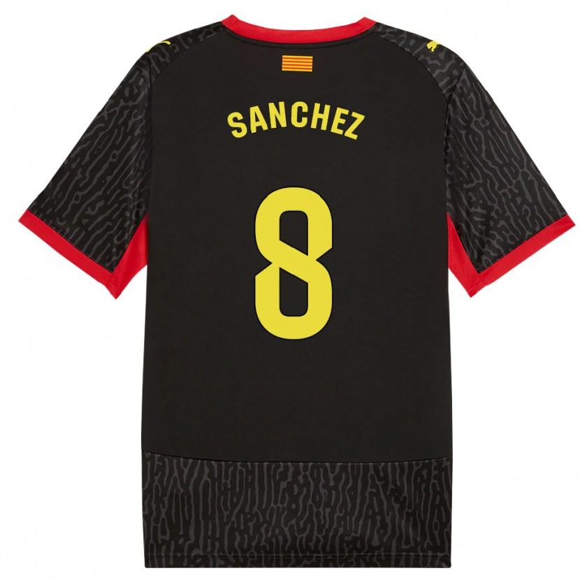 Danxen Damen Miguel Ángel Sánchez #8 Schwarz Gelb Rot Auswärtstrikot Trikot 2026/27 T-Shirt