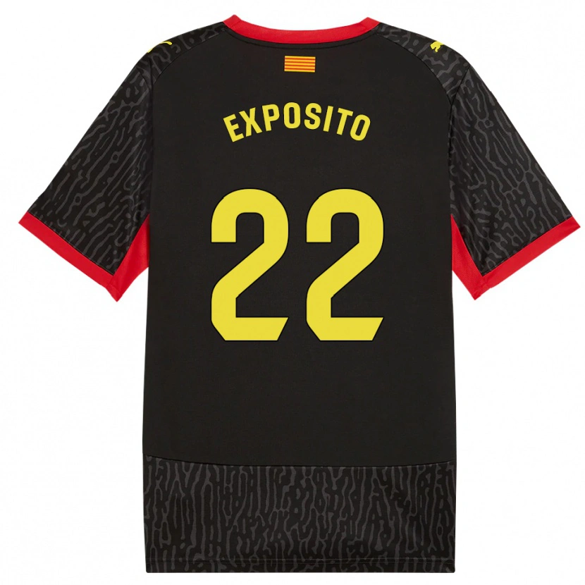 Danxen Damen Samu Exposito #22 Schwarz Gelb Rot Auswärtstrikot Trikot 2026/27 T-Shirt