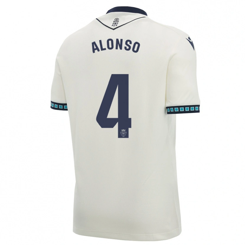 Danxen Damen Ander Alonso #4 Weiß Schwarz Hellblau Auswärtstrikot Trikot 2026/27 T-Shirt