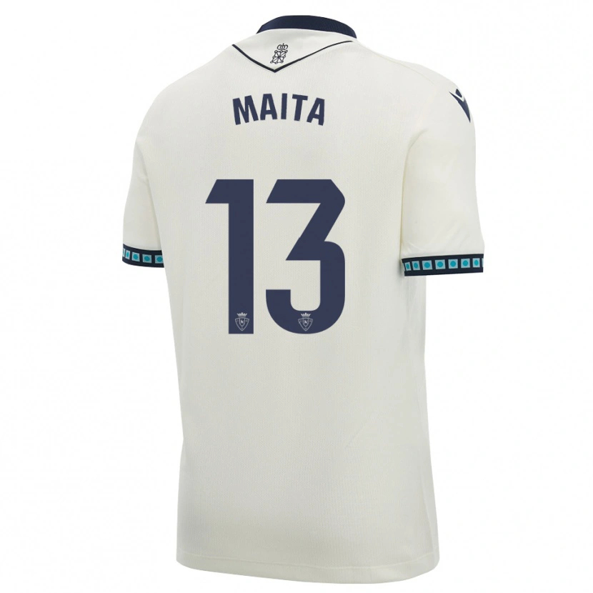 Danxen Damen Maitane Zalba Irañeta #13 Weiß Schwarz Hellblau Auswärtstrikot Trikot 2026/27 T-Shirt
