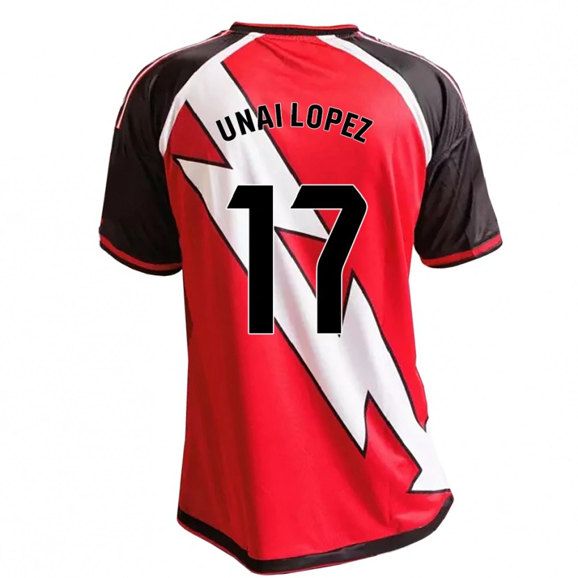 Danxen Damen Unai López #17 Rot Schwarz Weiß Auswärtstrikot Trikot 2026/27 T-Shirt