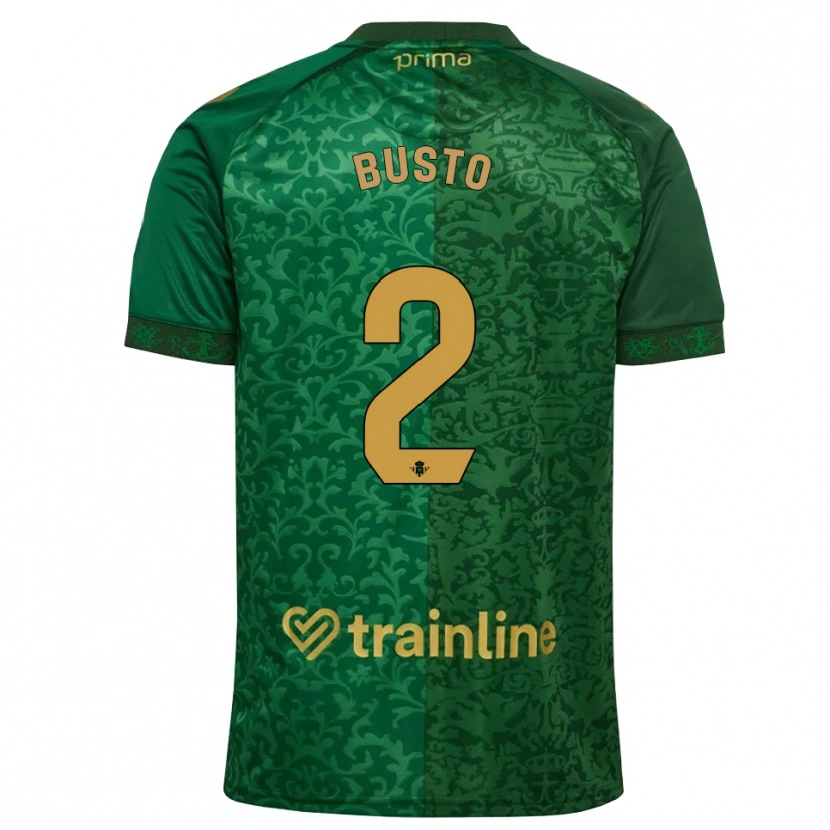 Danxen Damen Pablo Busto #2 Waldgrün Dunkelgoldrute Auswärtstrikot Trikot 2026/27 T-Shirt