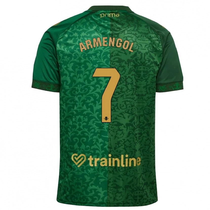 Danxen Damen Carla Armengol Joaniquet #7 Waldgrün Dunkelgoldrute Auswärtstrikot Trikot 2026/27 T-Shirt