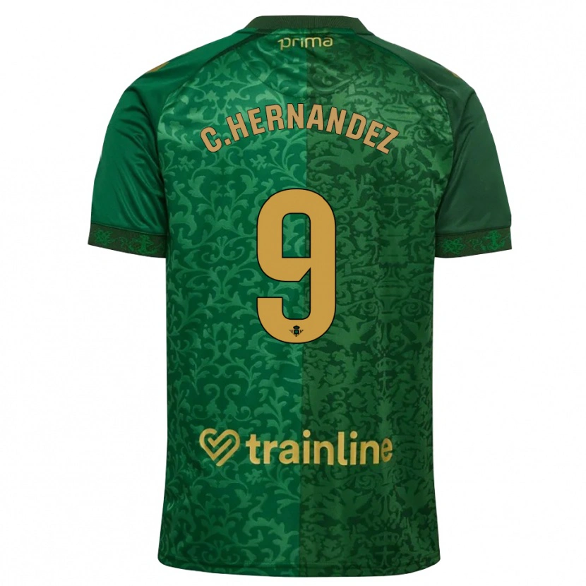 Danxen Damen Cucho Hernández #9 Waldgrün Dunkelgoldrute Auswärtstrikot Trikot 2026/27 T-Shirt