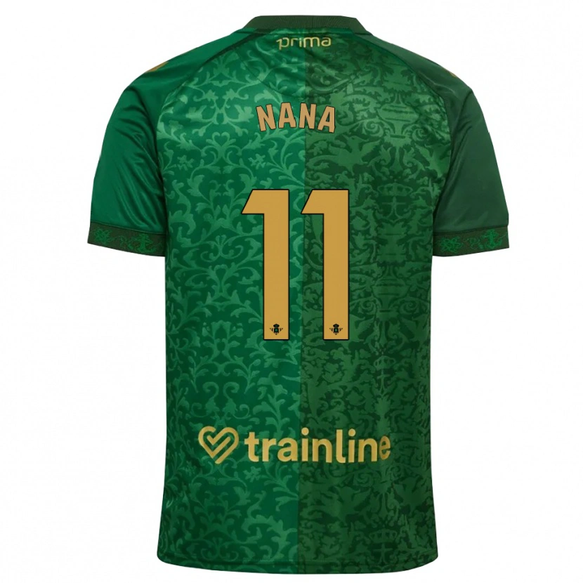 Danxen Damen Nuria Ligero Fernández #11 Waldgrün Dunkelgoldrute Auswärtstrikot Trikot 2026/27 T-Shirt