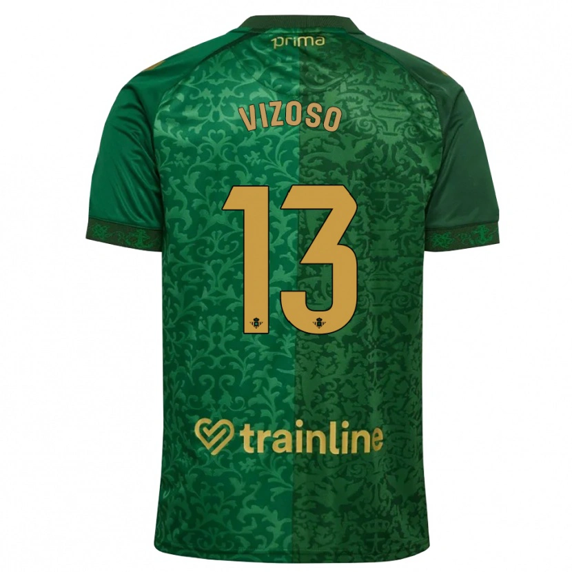 Danxen Damen Paula Vizoso #13 Waldgrün Dunkelgoldrute Auswärtstrikot Trikot 2026/27 T-Shirt