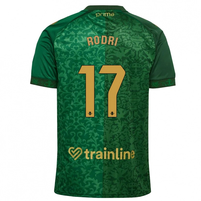 Danxen Damen Rodri Sanchez #17 Waldgrün Dunkelgoldrute Auswärtstrikot Trikot 2026/27 T-Shirt