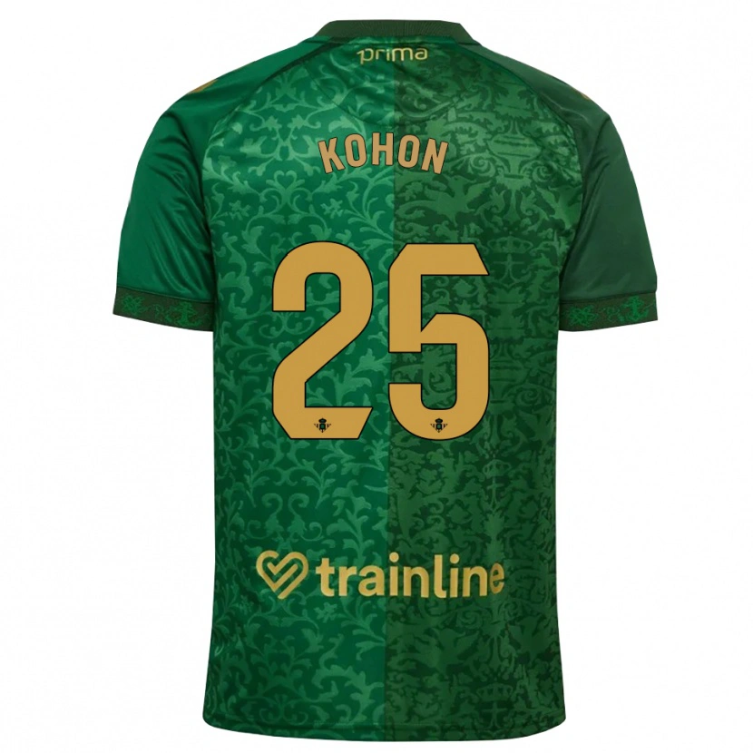 Danxen Damen Rudy Kohon #25 Waldgrün Dunkelgoldrute Auswärtstrikot Trikot 2026/27 T-Shirt