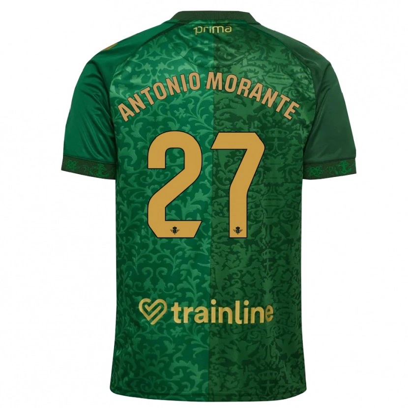 Danxen Damen José Antonio Morante #27 Waldgrün Dunkelgoldrute Auswärtstrikot Trikot 2026/27 T-Shirt