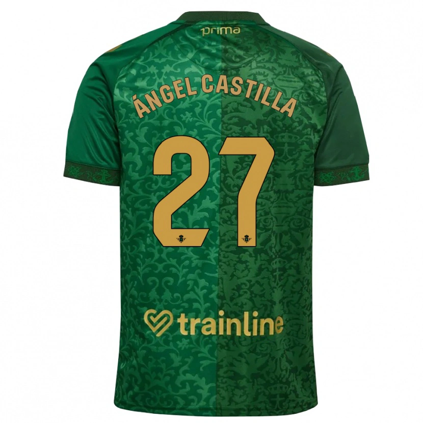 Danxen Damen Miguel Ángel Castilla #27 Waldgrün Dunkelgoldrute Auswärtstrikot Trikot 2026/27 T-Shirt