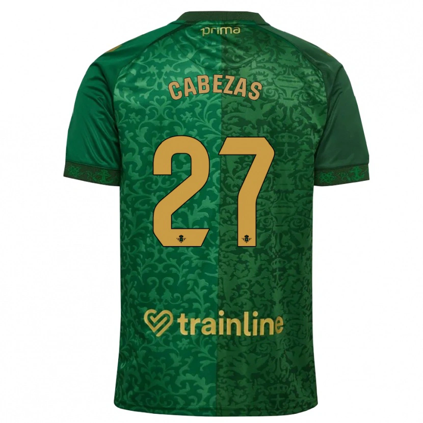 Danxen Damen Ángela Cabezas #27 Waldgrün Dunkelgoldrute Auswärtstrikot Trikot 2026/27 T-Shirt