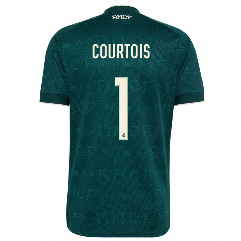 Danxen Damen Thibaut Courtois #1 Dunkelgrauweiß Auswärtstrikot Trikot 2026/27 T-Shirt