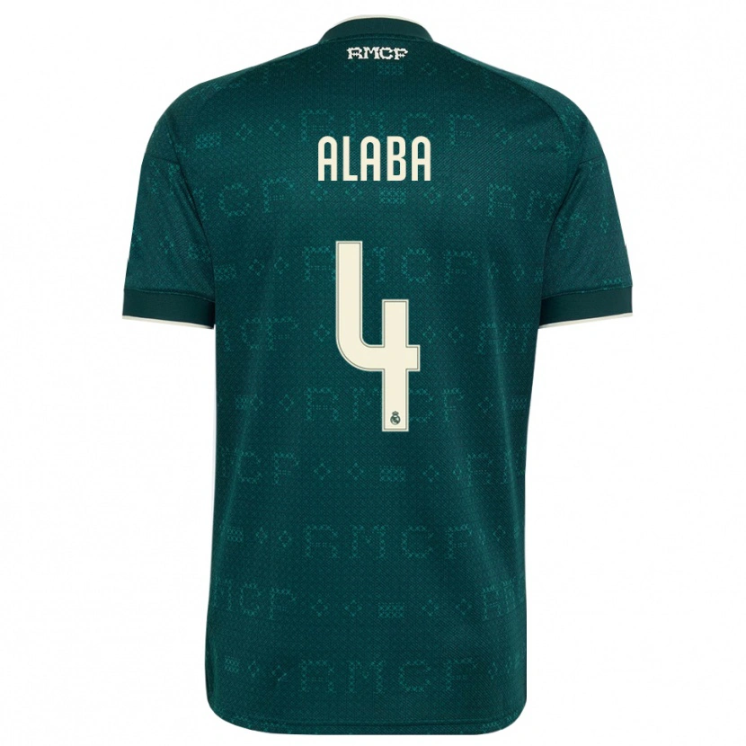 Danxen Damen David Alaba #4 Dunkelgrauweiß Auswärtstrikot Trikot 2026/27 T-Shirt