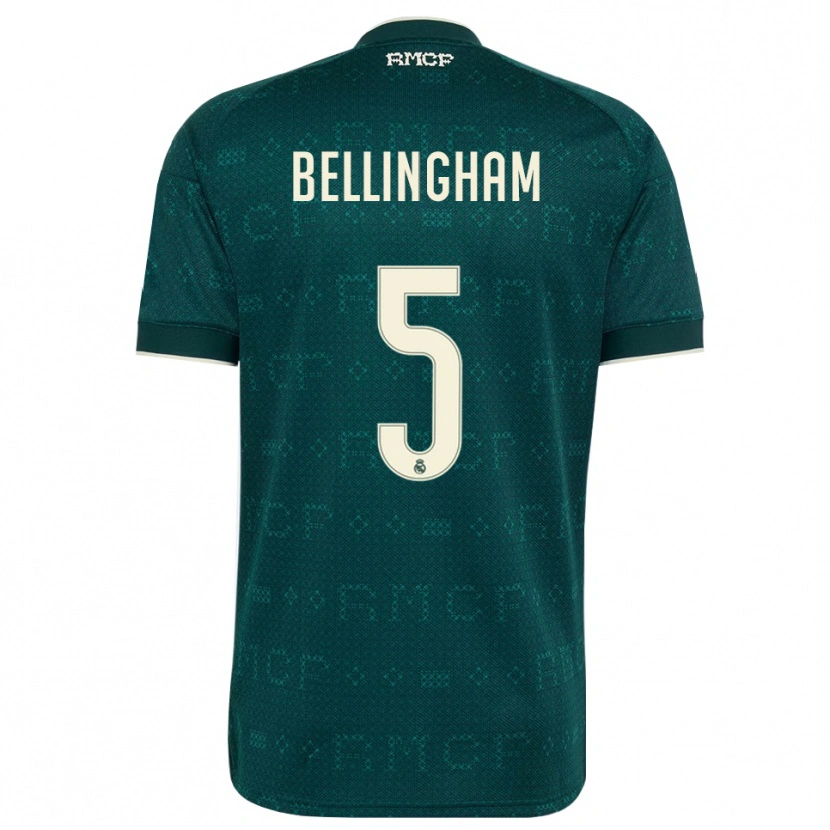 Danxen Damen Jude Bellingham #5 Dunkelgrauweiß Auswärtstrikot Trikot 2026/27 T-Shirt