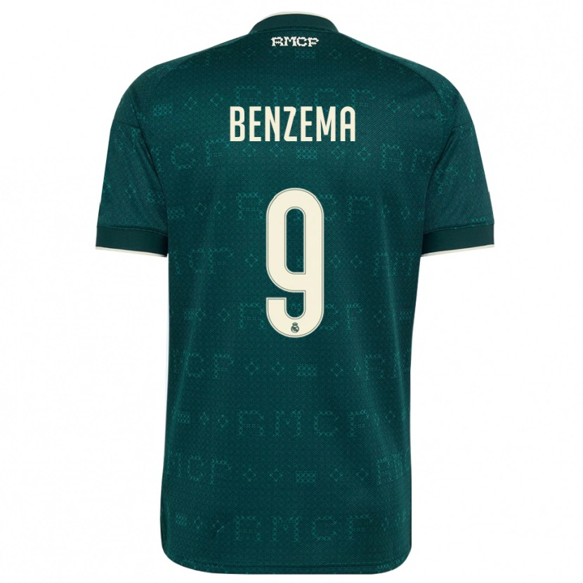 Danxen Damen Karim Benzema #9 Dunkelgrauweiß Auswärtstrikot Trikot 2026/27 T-Shirt