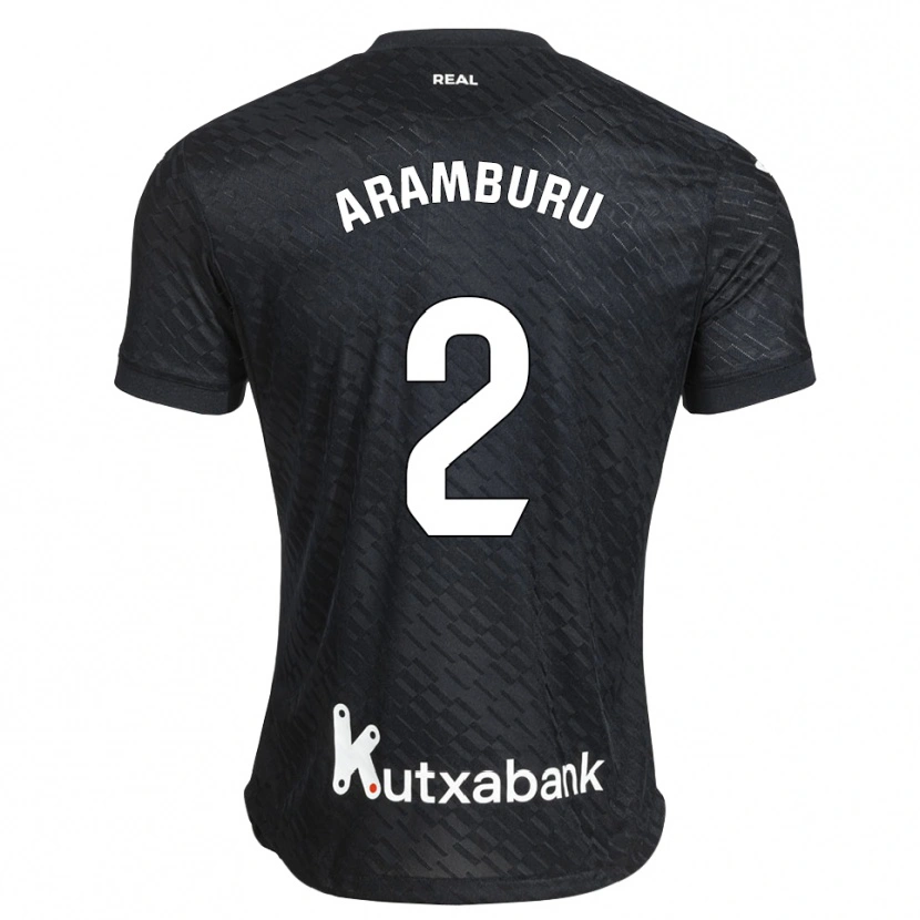 Danxen Damen Jon Aramburu #2 Schwarz Weiß Auswärtstrikot Trikot 2026/27 T-Shirt