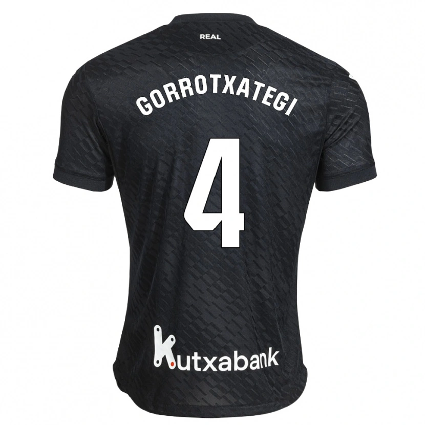 Danxen Damen Jon Gorrotxategi #4 Schwarz Weiß Auswärtstrikot Trikot 2026/27 T-Shirt