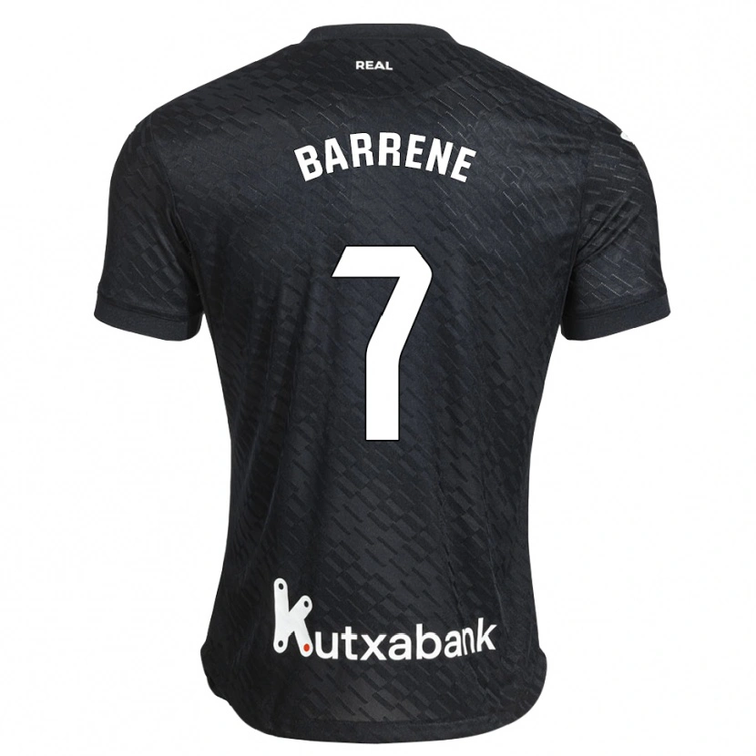 Danxen Damen Ander Barrenetxea #7 Schwarz Weiß Auswärtstrikot Trikot 2026/27 T-Shirt