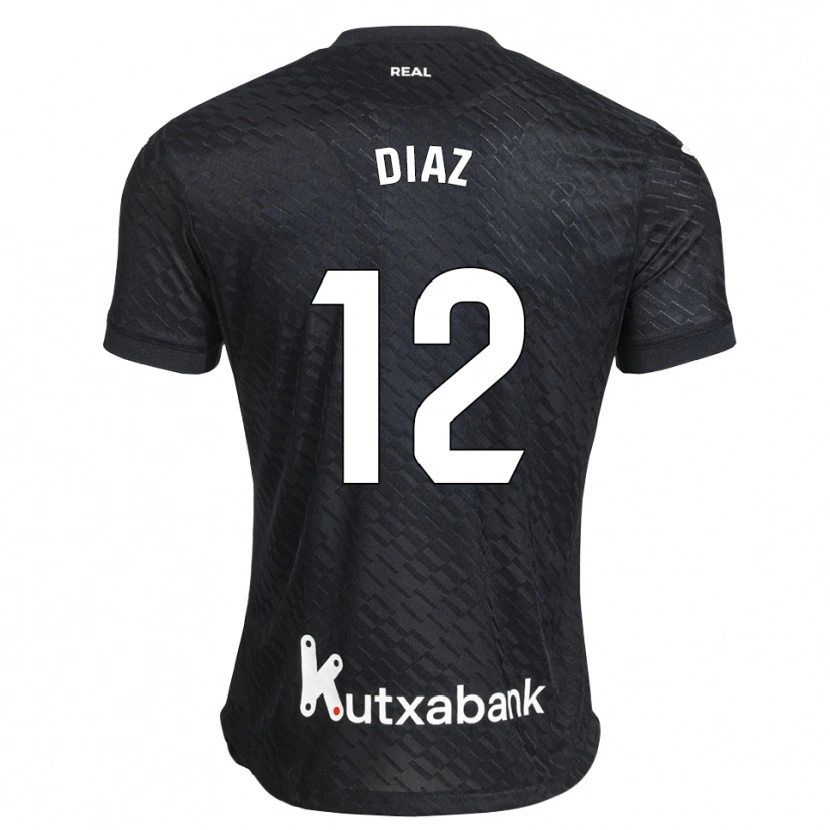 Danxen Damen Ekain Díaz #12 Schwarz Weiß Auswärtstrikot Trikot 2026/27 T-Shirt