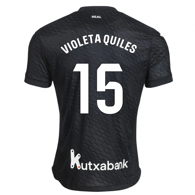 Danxen Damen Violeta Quiles #15 Schwarz Weiß Auswärtstrikot Trikot 2026/27 T-Shirt