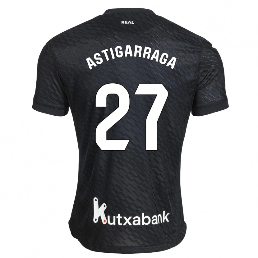 Danxen Damen Eneko Astigarraga #27 Schwarz Weiß Auswärtstrikot Trikot 2026/27 T-Shirt