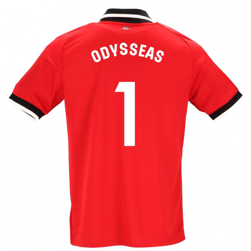 Danxen Damen Odysseas Vlachodimos #1 Schwarz Weiß Rot Auswärtstrikot Trikot 2026/27 T-Shirt