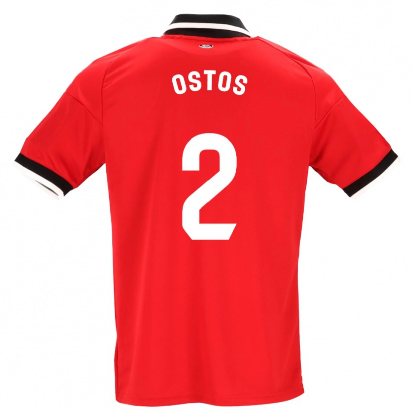 Danxen Damen Fran Ostos #2 Schwarz Weiß Rot Auswärtstrikot Trikot 2026/27 T-Shirt